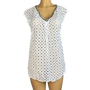 Lilly Pulitzer for Target White Eyelet Swim Cover Up Dress Size Medium
